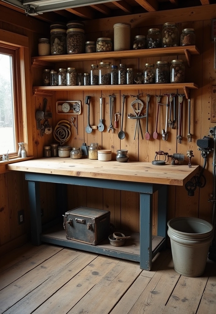 12 Inspiring Garage Workspaces That'll Make Every DIYer Drool (Get Ready to Create Magic!) - 2. Rustic Charm