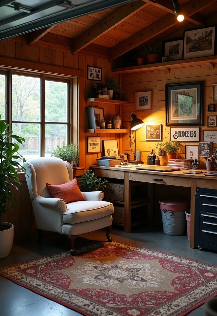 12 Inspiring Garage Workspaces That'll Make Every DIYer Drool (Get Ready to Create Magic!) - 9. The Cozy Corner