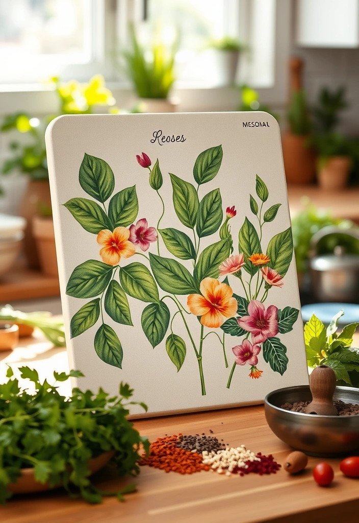 12 Unique Cutting Boards That Will Make Your Friends Jealous (Wait Till You See #5!) - 5. The Botanical Print Board