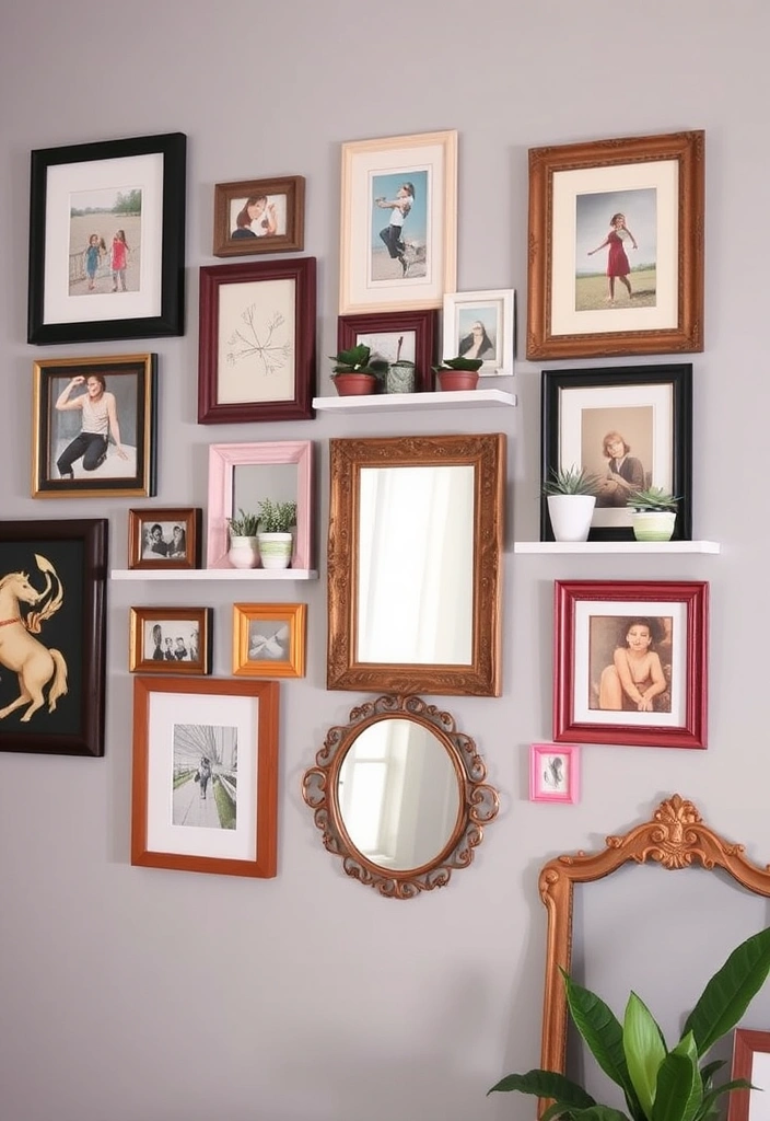 17 Unique Wall Art Ideas That'll Make Your Home Stand Out (Wait Until You See #8!) - 2. Gallery Wall with a Twist