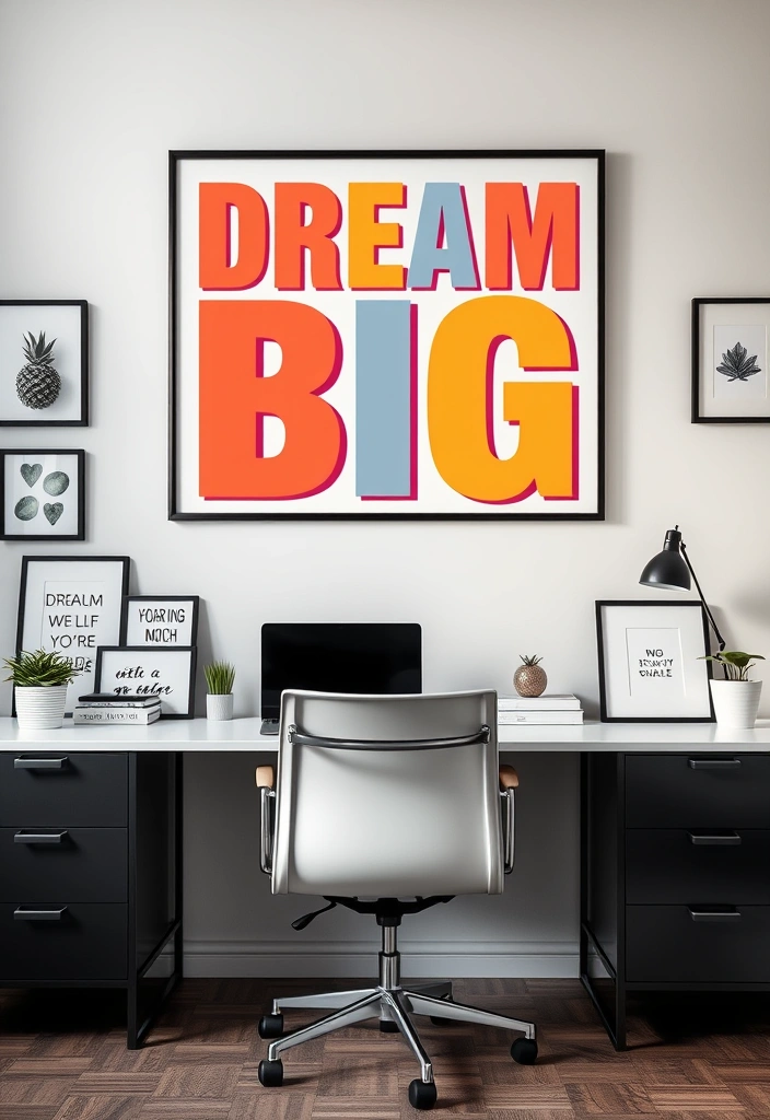 17 Unique Wall Art Ideas That'll Make Your Home Stand Out (Wait Until You See #8!) - 5. Bold Typography Art