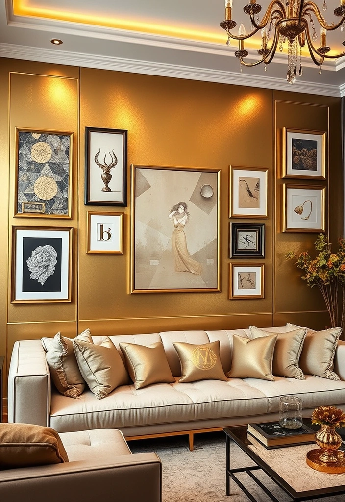 17 Unique Wall Art Ideas That'll Make Your Home Stand Out (Wait Until You See #8!) - 7. Metallic Accents