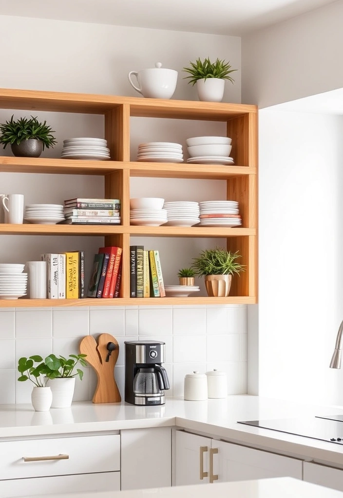 18 Trendy Kitchen Decor Ideas That Prove Less Is More (You’ll Love #7!) - 1. Open Shelving for a Spacious Feel
