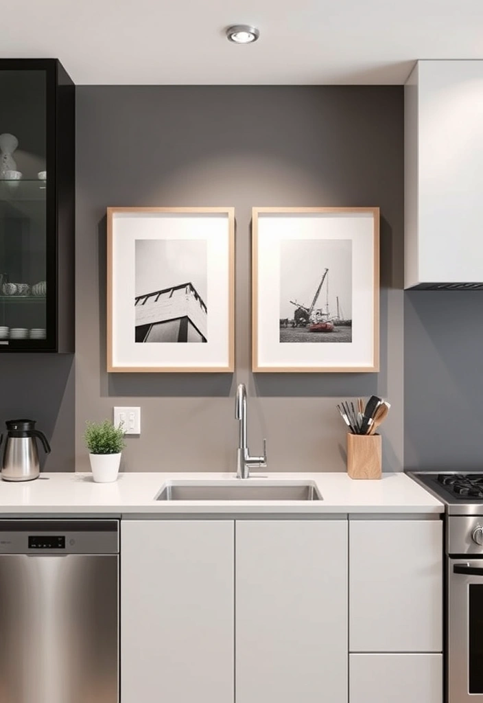 18 Trendy Kitchen Decor Ideas That Prove Less Is More (You’ll Love #7!) - 11. Minimalist Wall Art