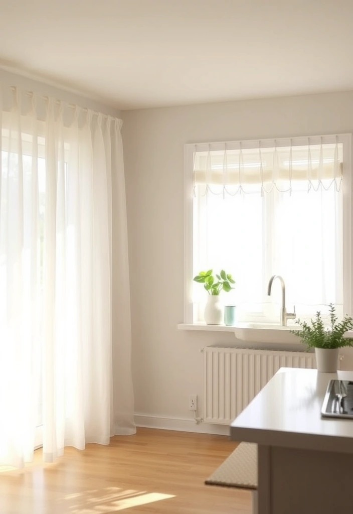 18 Trendy Kitchen Decor Ideas That Prove Less Is More (You’ll Love #7!) - 15. Simple Window Treatments