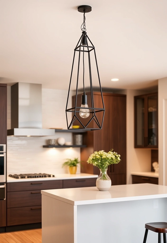 18 Trendy Kitchen Decor Ideas That Prove Less Is More (You’ll Love #7!) - 3. Statement Lighting Fixtures