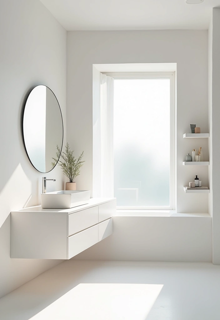 21 Jaw-Dropping Bathroom Transformations That Prove Small Can Be Stunning! - 1. Chic Minimalism: The Power of Whites and Neutrals