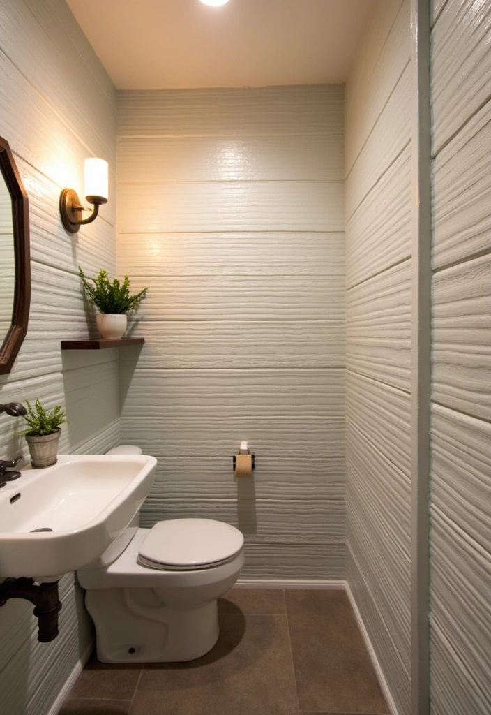 21 Jaw-Dropping Bathroom Transformations That Prove Small Can Be Stunning! - 11. Textured Walls: Adding Depth and Character