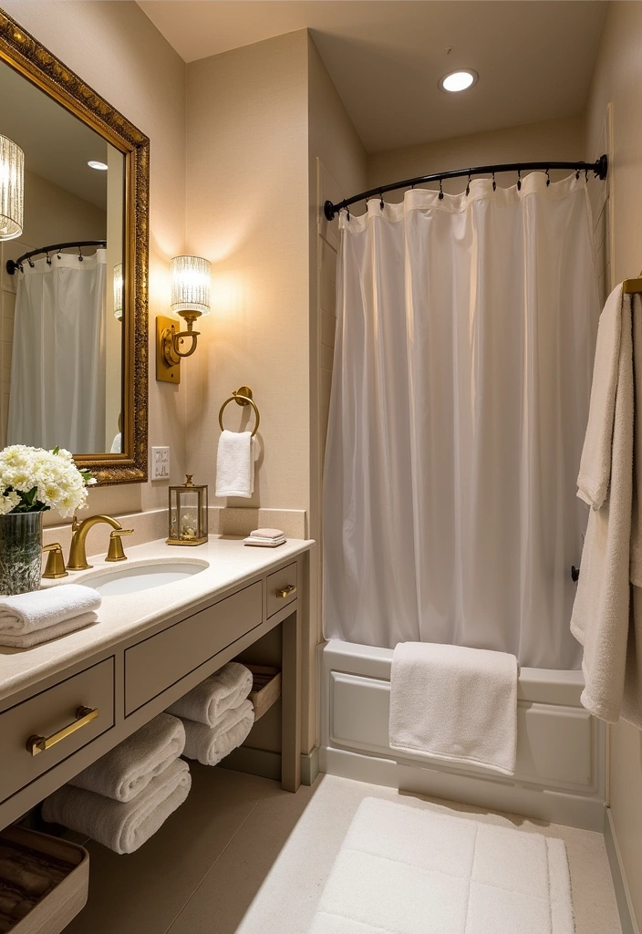 21 Jaw-Dropping Bathroom Transformations That Prove Small Can Be Stunning! - 7. Luxurious Touches: Affordable Glamour