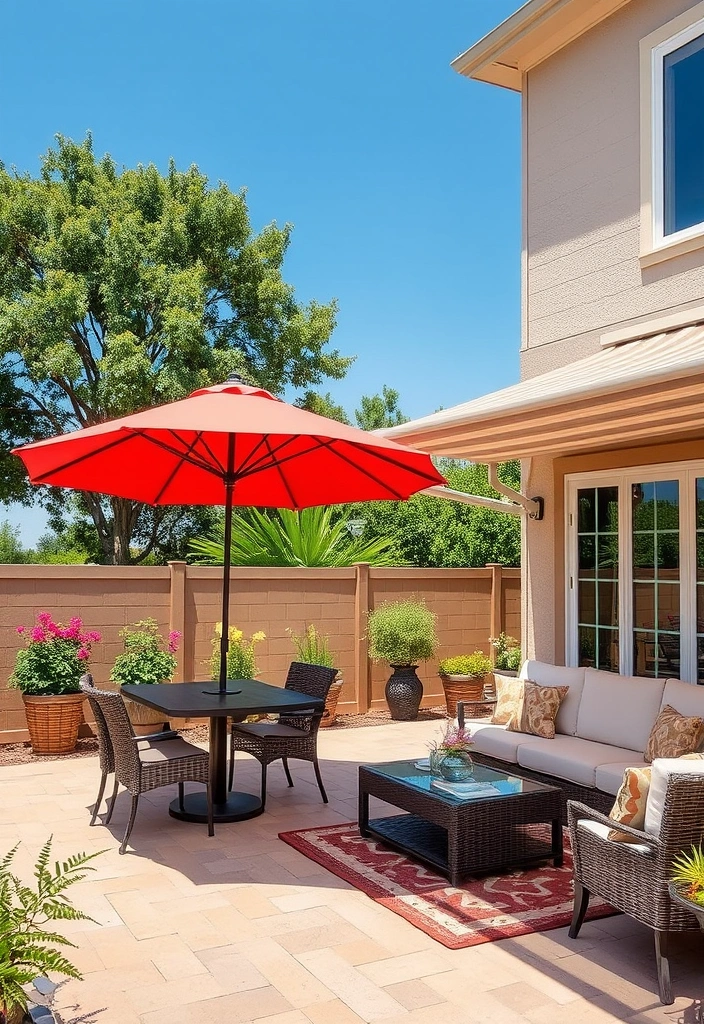 22 Patio Ideas So Cozy You Won't Want to Go Inside (Your Friends Will Love #7!) - 11. Sunshade Solutions