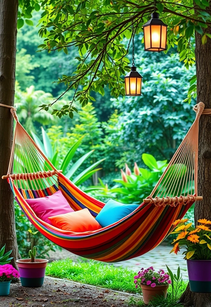 22 Patio Ideas So Cozy You Won't Want to Go Inside (Your Friends Will Love #7!) - 5. Hammock Hangout