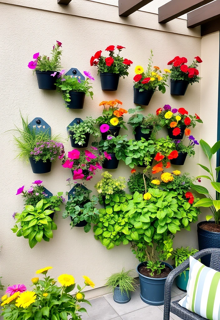 22 Patio Ideas So Cozy You Won't Want to Go Inside (Your Friends Will Love #7!) - 7. Vertical Gardens