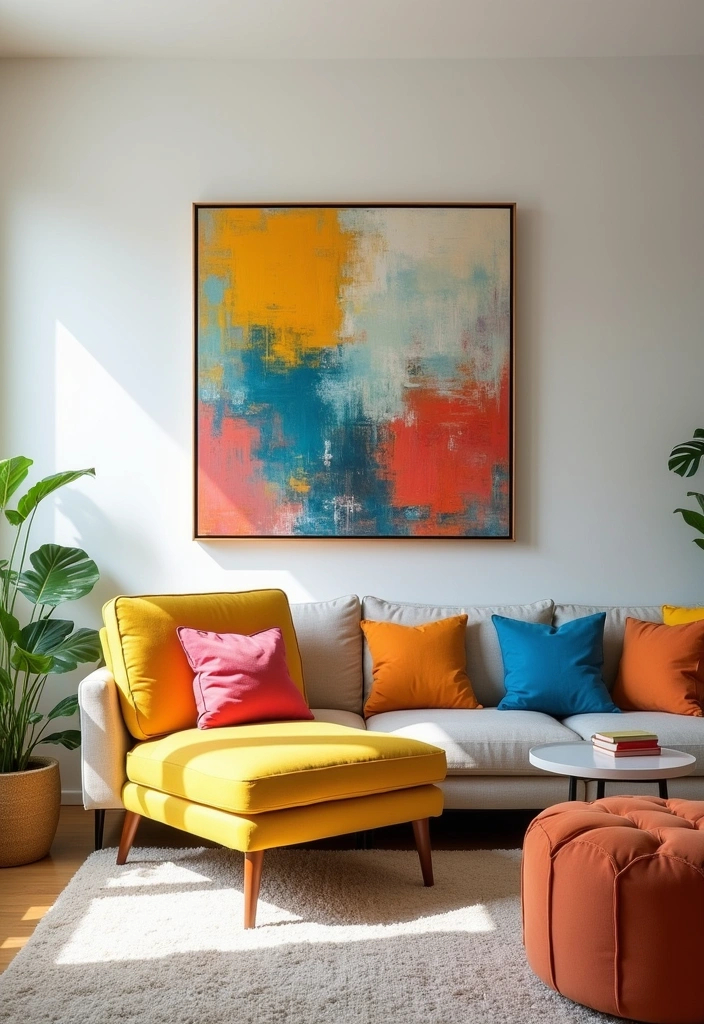 25 Living Room Ideas That Will Make You Never Want to Leave Home Again (#13 Is a Game-Changer!) - 10. Colorful Accents