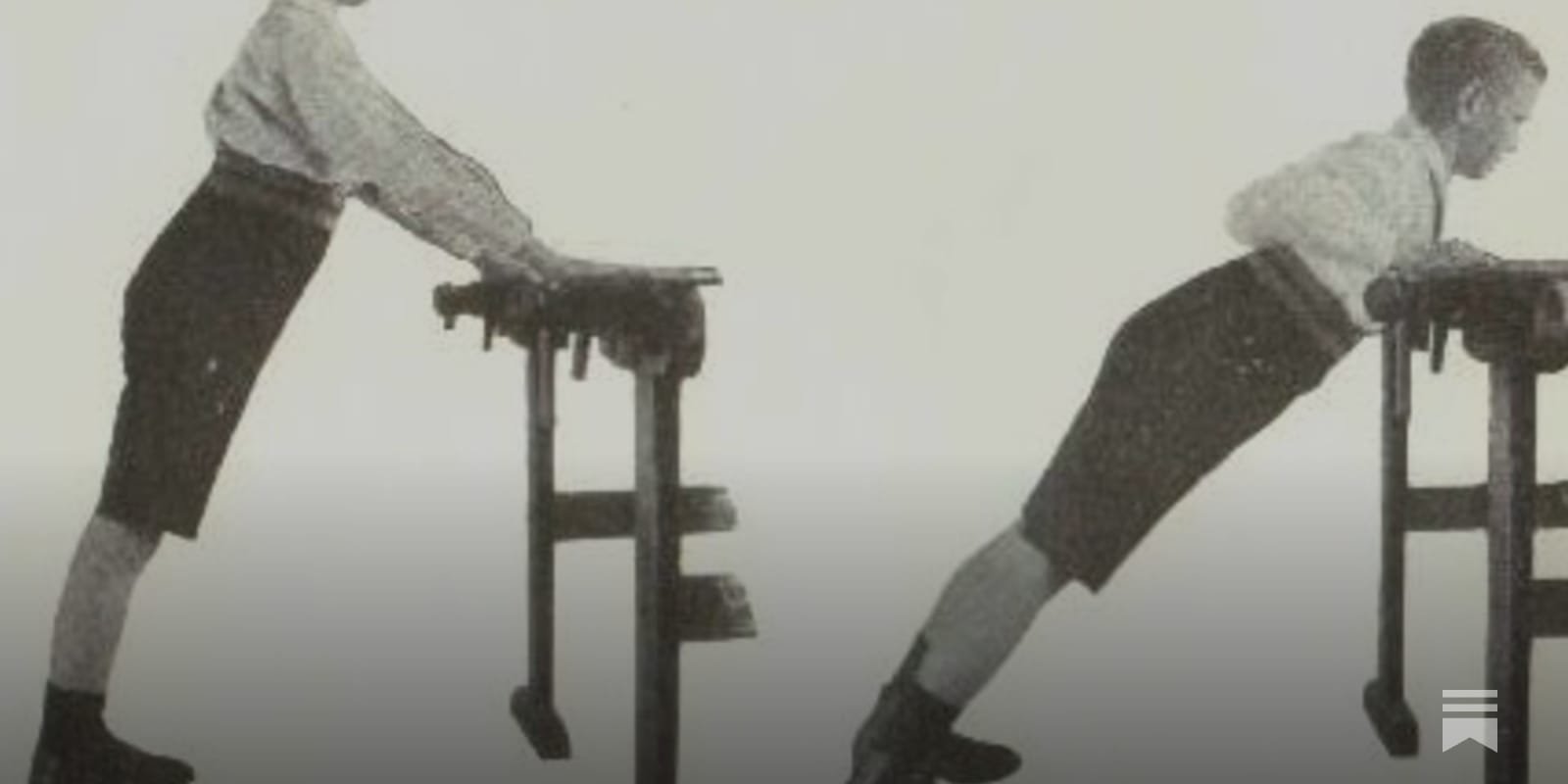 "Parallel bars exercise"