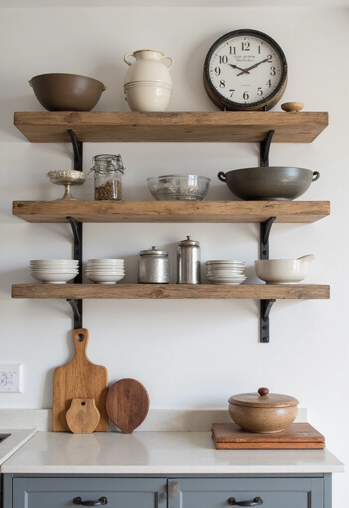 10 Elegant Kitchen Shelf Ideas to Elevate Your Cooking Space (You’ll Love #4!) - 5. Mix and Match Materials