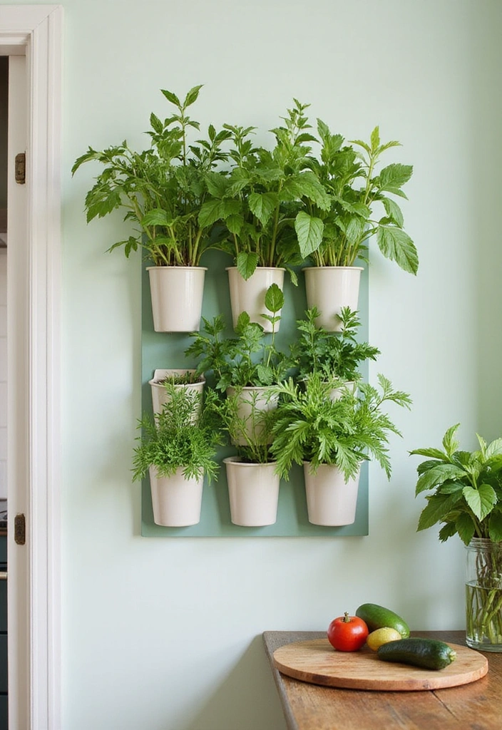 10 Stunning Herb Garden Layouts That Maximize Space and Style! - 1. Vertical Wall Planter