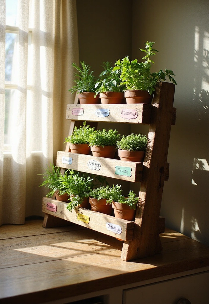 10 Stunning Herb Garden Layouts That Maximize Space and Style! - 2. Tiered Herb Stand