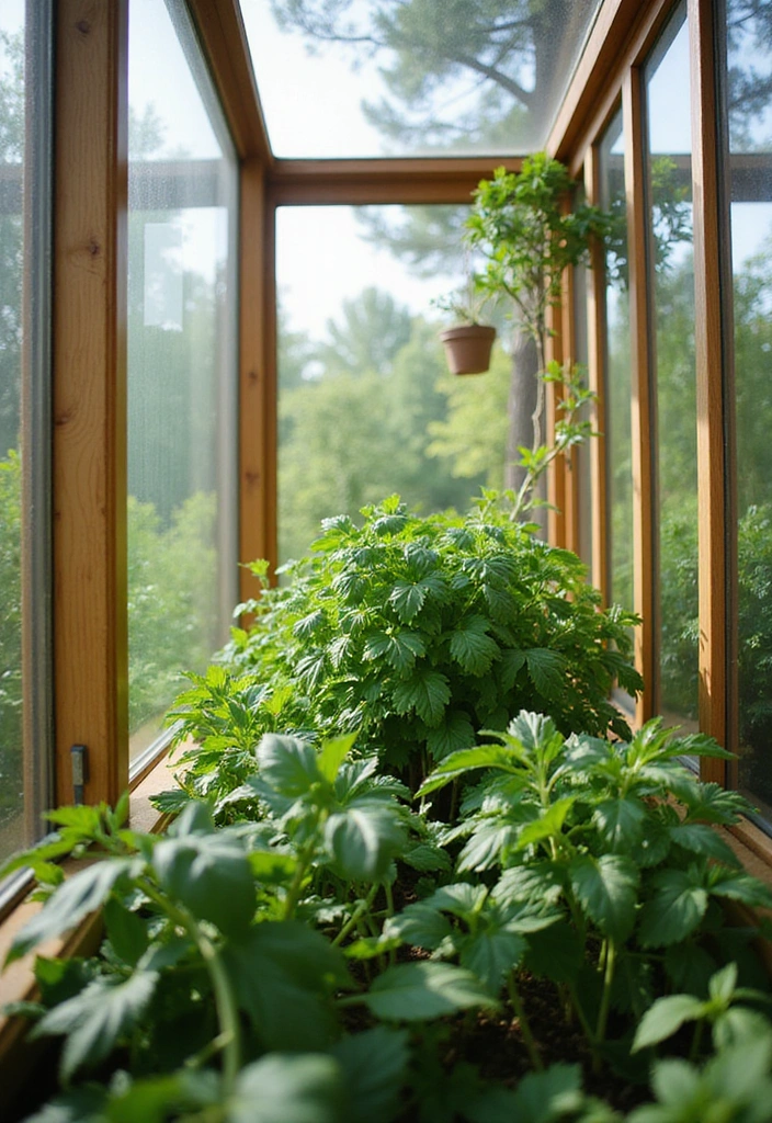 10 Stunning Herb Garden Layouts That Maximize Space and Style! - 7. Indoor Greenhouse