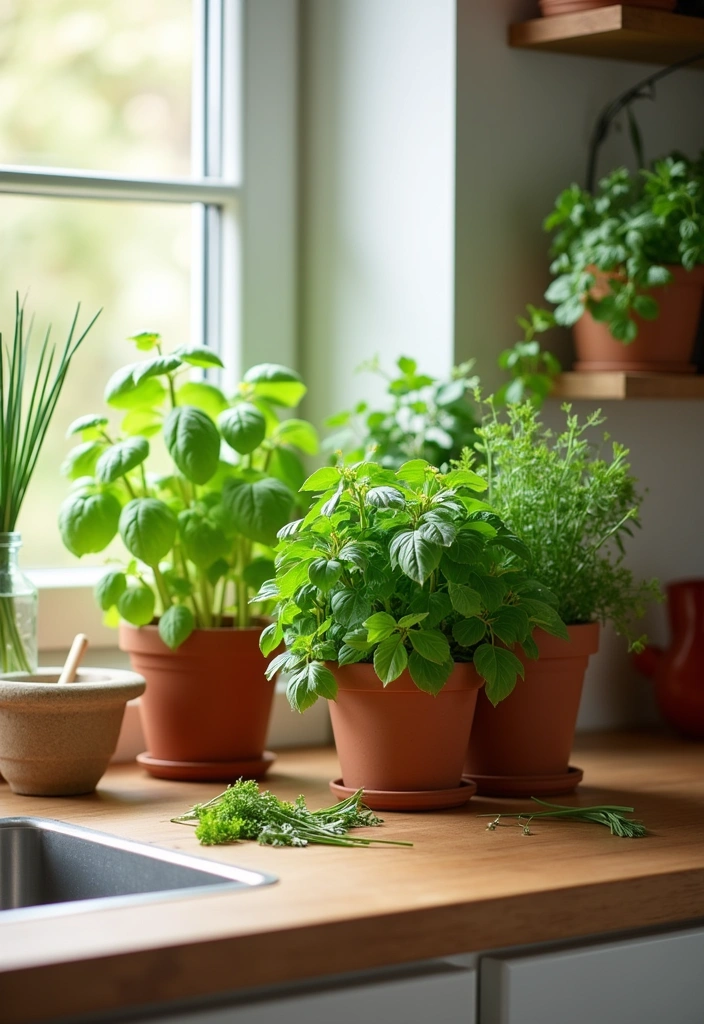 12 Fresh Herb Garden Ideas That Will Elevate Your Cooking Game! - 11. Indoor Herb Garden: Freshness Anytime