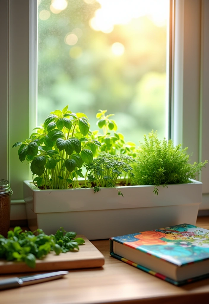 12 Fresh Herb Garden Ideas That Will Elevate Your Cooking Game! - 4. Herb Window Box: Kitchen Freshness