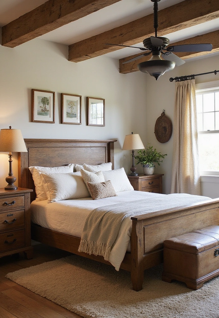 15 Dreamy Bedroom Aesthetic Ideas That Will Transform Your Space! - 14. Farmhouse Cozy