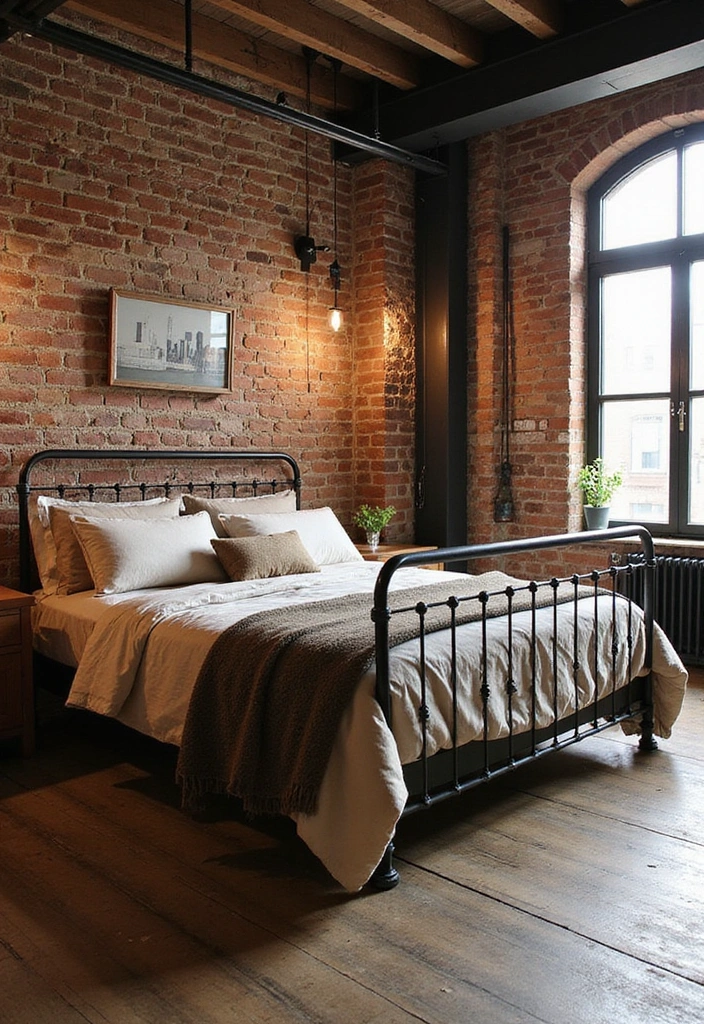 15 Dreamy Bedroom Aesthetic Ideas That Will Transform Your Space! - 8. Industrial Chic