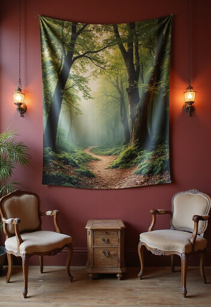 15 Enchanting Castlecore Furniture Pieces That'll Make Your Living Room Feel Like a Fairytale! - 10. Decorative Wall Tapestries