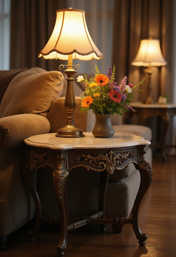 15 Enchanting Castlecore Furniture Pieces That'll Make Your Living Room Feel Like a Fairytale! - 3. Elegant Side Table