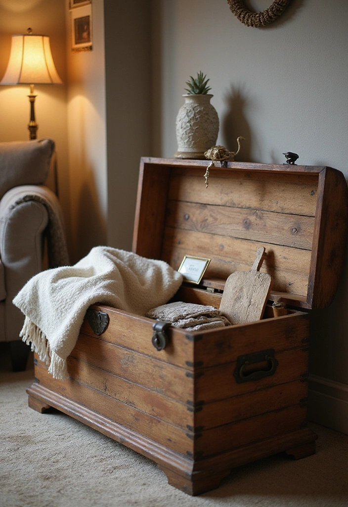 15 Enchanting Castlecore Furniture Pieces That'll Make Your Living Room Feel Like a Fairytale! - 8. Rustic Chests