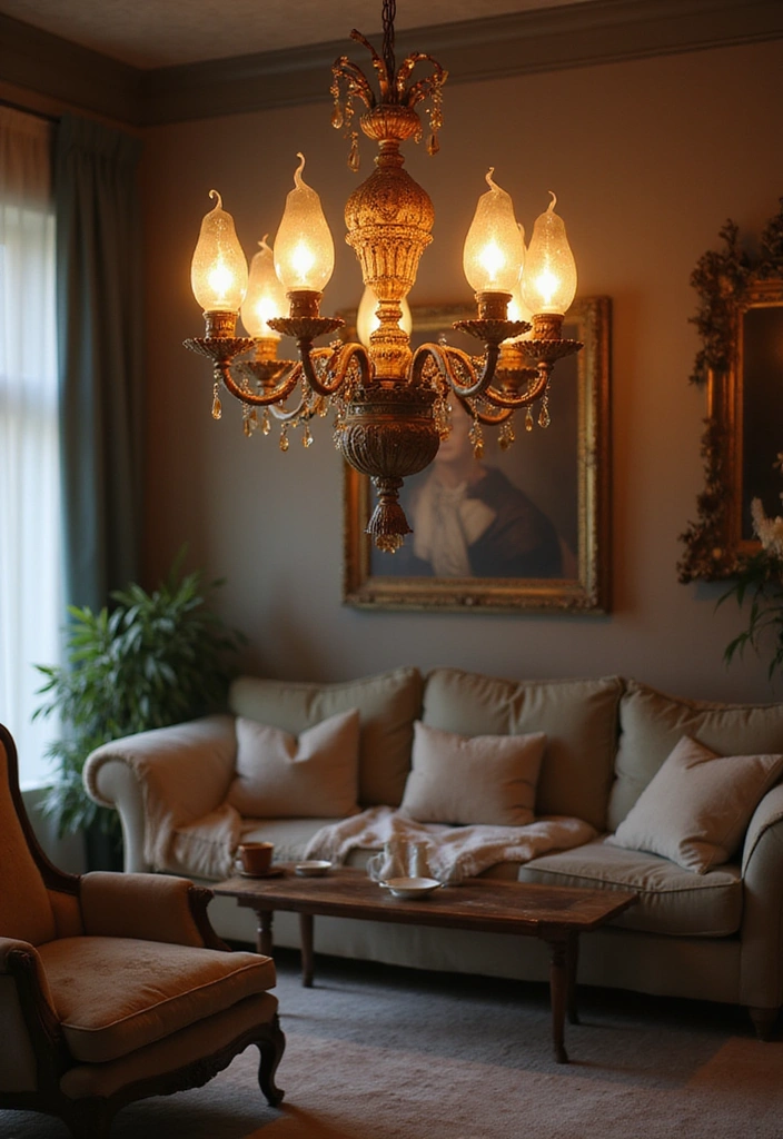 15 Enchanting Castlecore Furniture Pieces That'll Make Your Living Room Feel Like a Fairytale! - 9. Vintage Style Lighting