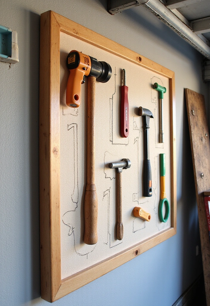 15 Genius Woodworking Garage Storage Solutions That'll Make You Say 'Why Didn't I Think of That?!' - 11. Customized Tool Shadow Boards