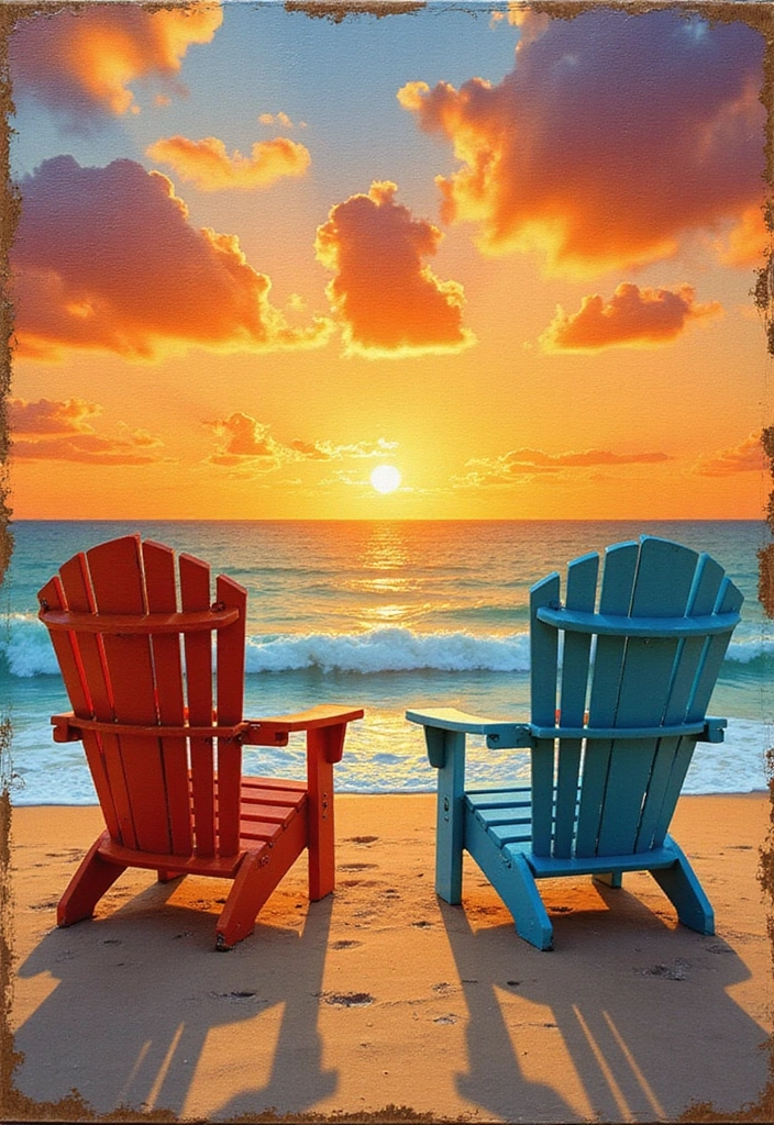 18 Nautical Wood Wall Art Pieces That'll Make You Feel Like You're on Vacation! - 12. Beach Chairs