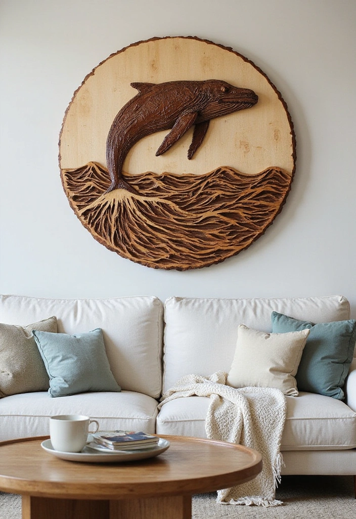 18 Nautical Wood Wall Art Pieces That'll Make You Feel Like You're on Vacation! - 16. Whale Tales