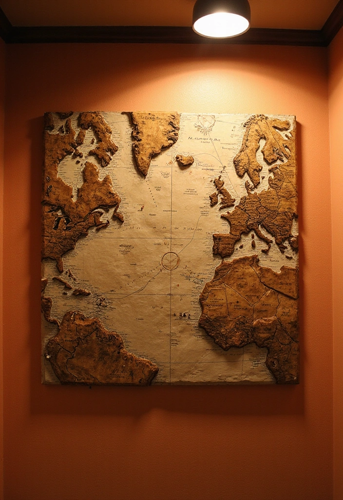 18 Nautical Wood Wall Art Pieces That'll Make You Feel Like You're on Vacation! - 4. Nautical Maps