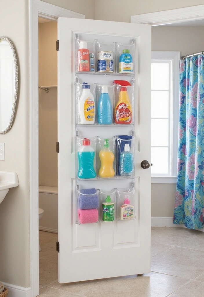 19 Creative Wall Storage Ideas for Small Bathrooms You’ll Love! - 2. Over-the-Door Storage Solutions
