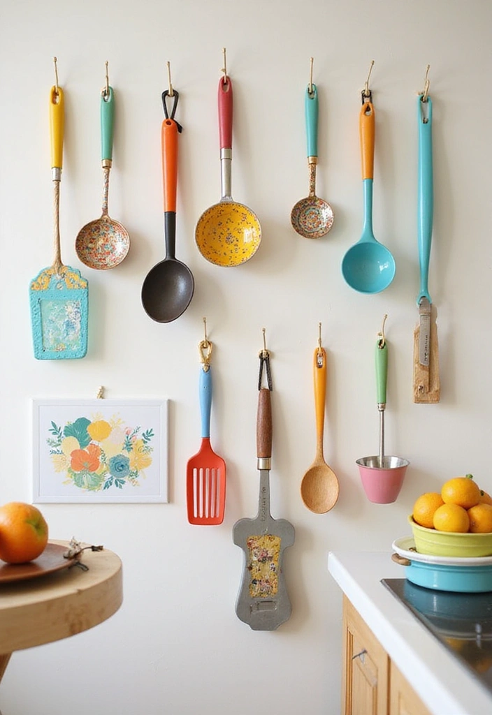 19 Space-Saving Decor Hacks for Small Apartments (You’ll Love #8!) - 13. Use Stick-On Hooks for Wall Decor
