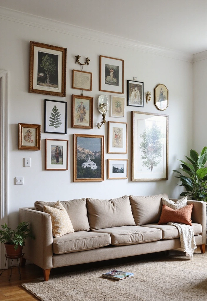 19 Space-Saving Decor Hacks for Small Apartments (You’ll Love #8!) - 16. Create a Gallery Wall