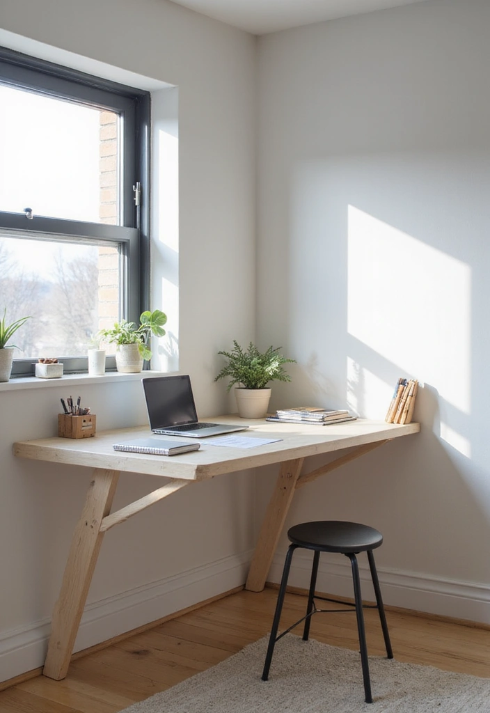 19 Space-Saving Decor Hacks for Small Apartments (You’ll Love #8!) - 7. Wall-Mounted Desks for Home Offices
