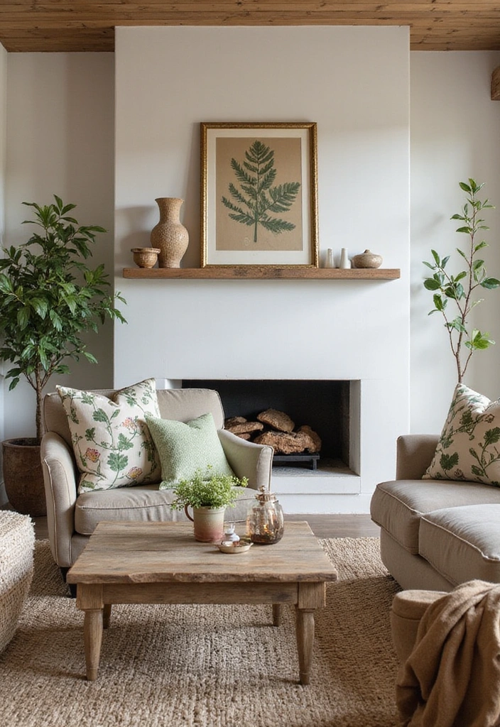 21 Cozy Living Room Ideas That'll Make You Never Want to Leave Home Again! - 21. Outdoor-Inspired Decor