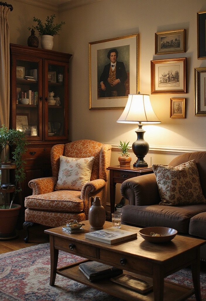 21 Cozy Living Room Ideas That'll Make You Never Want to Leave Home Again! - 4. Vintage Charm