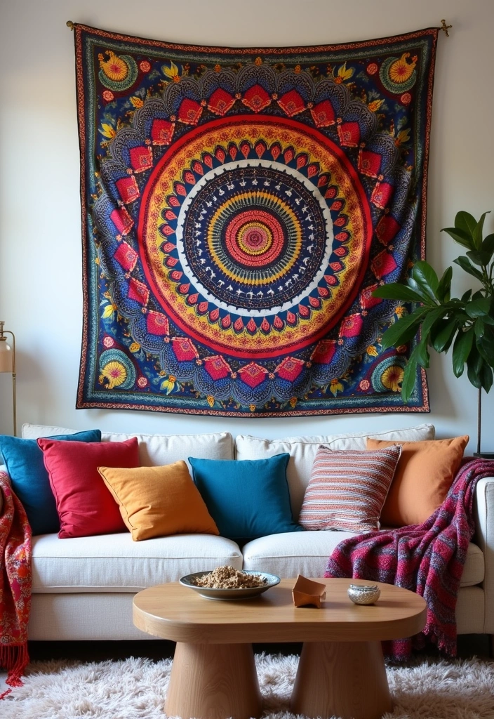 22 Unique Wall Art Ideas That'll Make Your Walls Sing (And Your Friends Jealous!) - 5. Colorful Tapestries