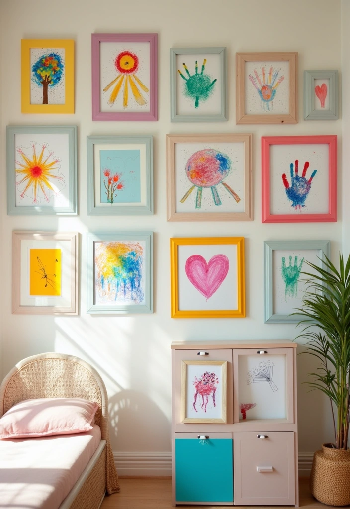 22 Unique Wall Art Ideas That'll Make Your Walls Sing (And Your Friends Jealous!) - 8. Gallery of Kid's Art