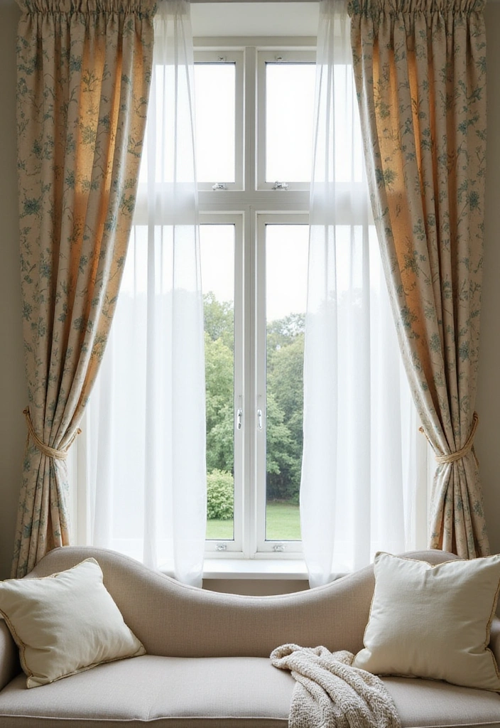 25 Shabby Chic Living Room Decor Ideas That'll Make You Want to Curl Up with a Good Book! - 8. Floral Curtains