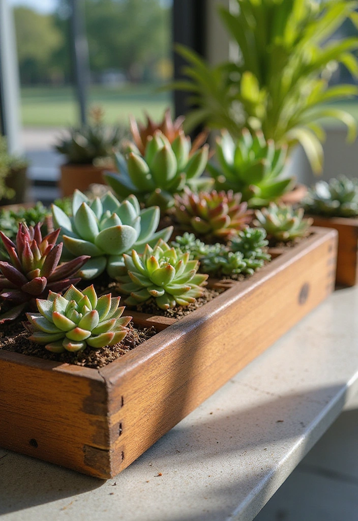 14 Stunning Wooden Planters That'll Elevate Your Garden Game (Your Plants Will Thank You!) - 12. Wooden Planters for Succulents