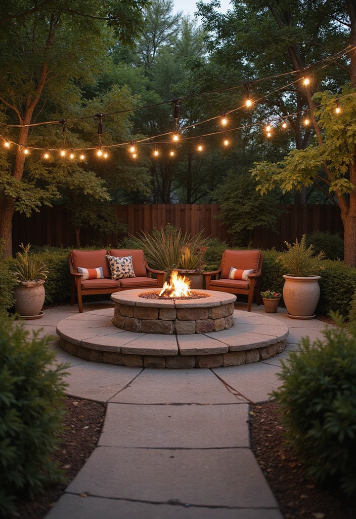 17 Backyard Landscaping Ideas That'll Boost Your Home's Curb Appeal (You Have to See #6!) - 2. Cozy Fire Pit Area