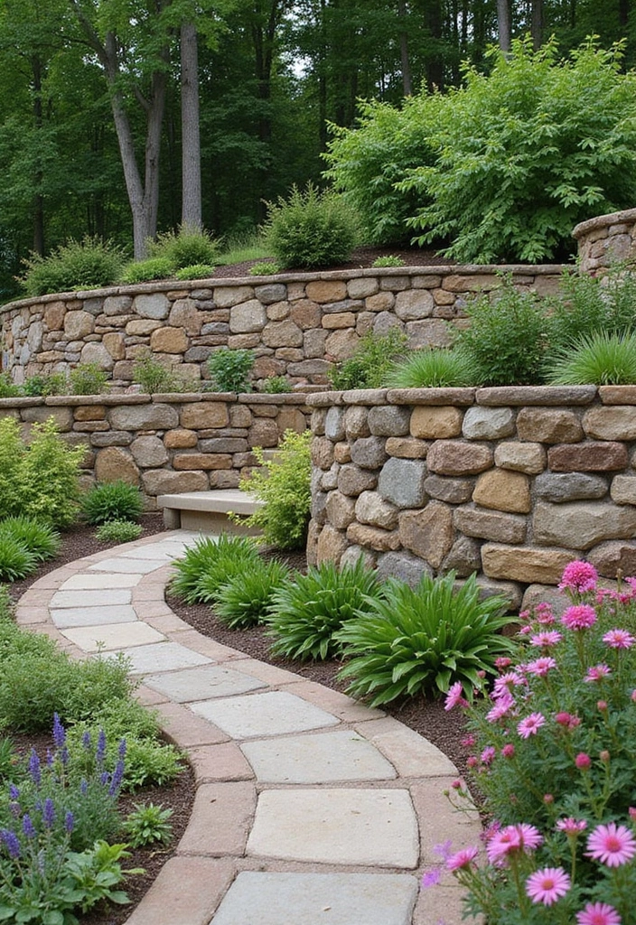 17 Backyard Landscaping Ideas That'll Boost Your Home's Curb Appeal (You Have to See #6!) - 9. Rustic Stone Walls