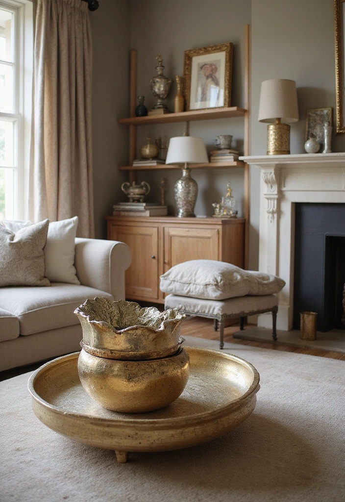 19 Small Apartment Decor Ideas That’ll Make Your Space Feel Luxurious (You Won't Believe #8!) - 14. Add a Touch of Glam with Metallics