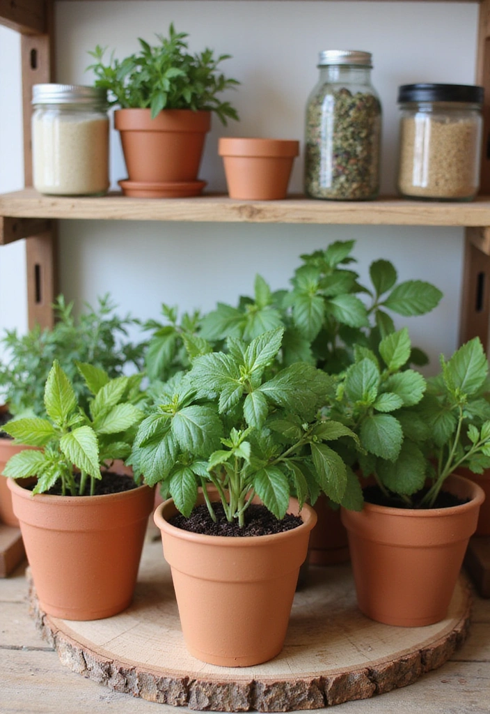 21 Stunning Kitchen Shelf Decor Ideas That'll Make You Want to Redecorate Right Now! - 6. Herb and Spice Garden on Display