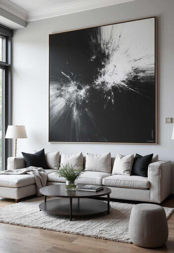 22 Stunning Abstract Wall Art Pieces That Will Transform Your Home's Vibe! - 13. Statement Black and White