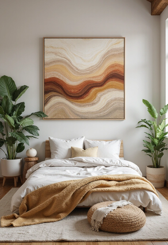 22 Stunning Abstract Wall Art Pieces That Will Transform Your Home's Vibe! - 4. Nature-Inspired Abstracts